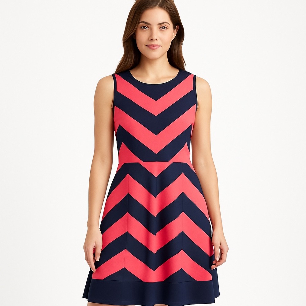 Knit Works Chevron Print Sleeveless‎ Girls Dress Size 16 Party Casual